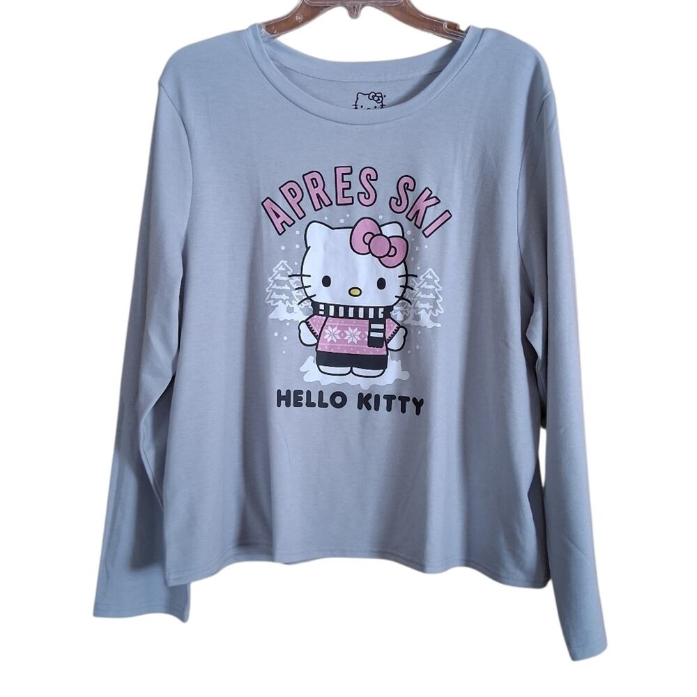 NWT Hello Kitty Apres Ski Long Sleeve Pajama Top Size Large